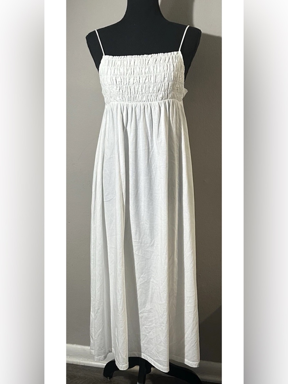 NWT ZARA White Midi Dress 100% Cotton Size Small